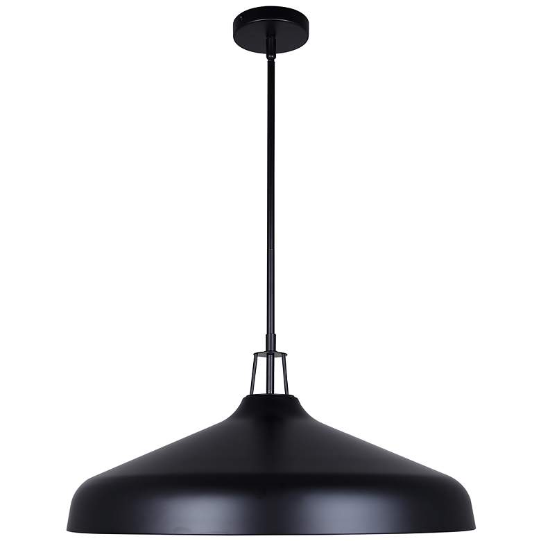 Image 6 Canarm Holland 22" Wide Modern Matte Black 4-Light Drum Pendant more views
