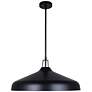 6_Canarm Holland 22" Wide Modern Matte Black 4-Light Drum Pendant more views