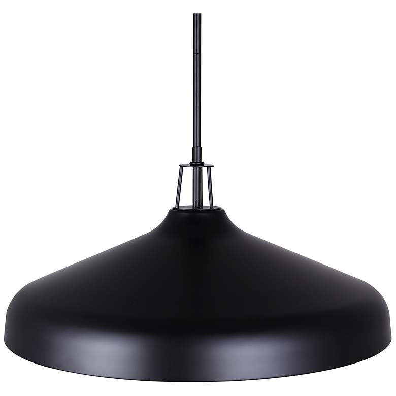 Image 7 Canarm Holland 22" Wide Modern Matte Black 4-Light Drum Pendant more views