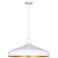 Canarm Holland 22" Wide Modern White & Gold 4-Light Drum Pendant