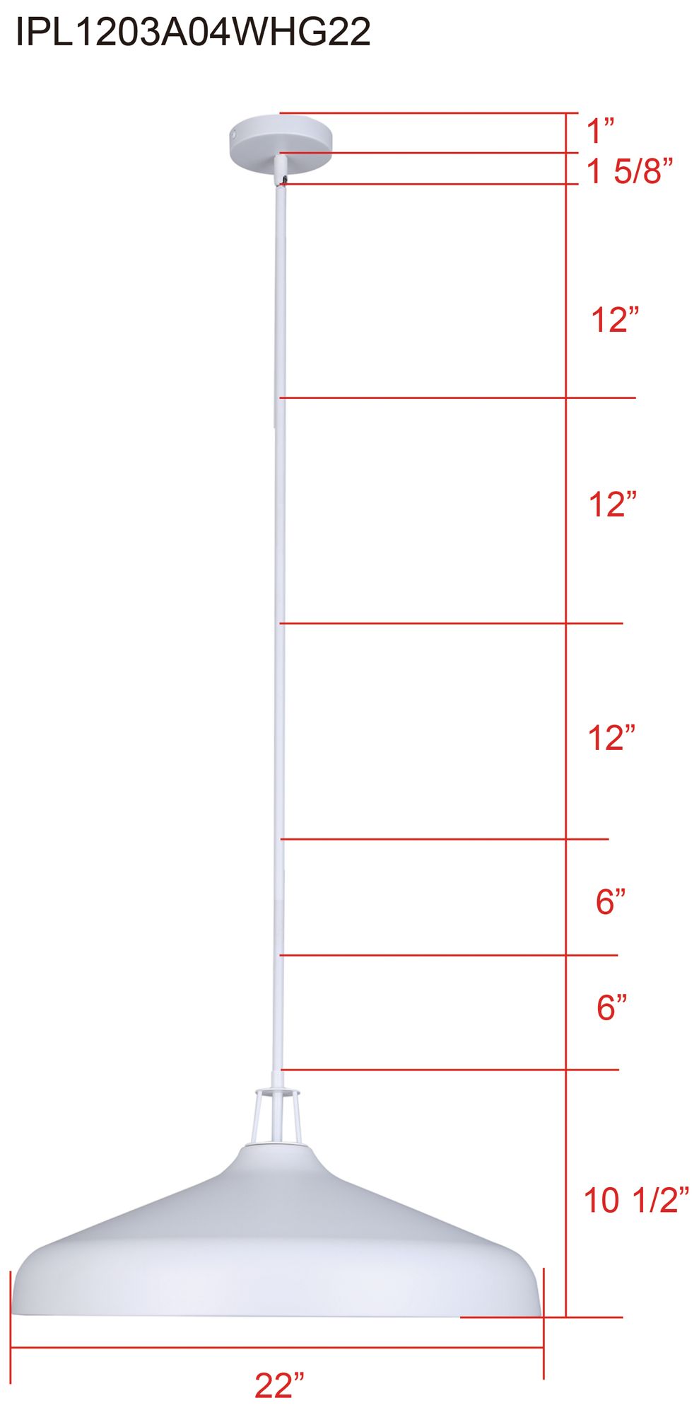 Canarm Holland 22" Wide Modern White & Gold 4-Light Drum Pendant