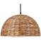 Canarm Kaia 20" Wide Natural Bamboo Drum Pendant