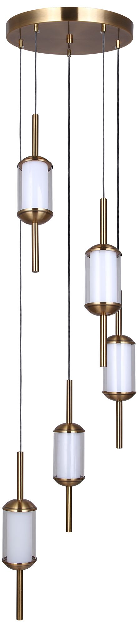 Image 4 Canarm Lavene 15" Wide Glam Gold Acrylic 5-Light LED Pendant more views