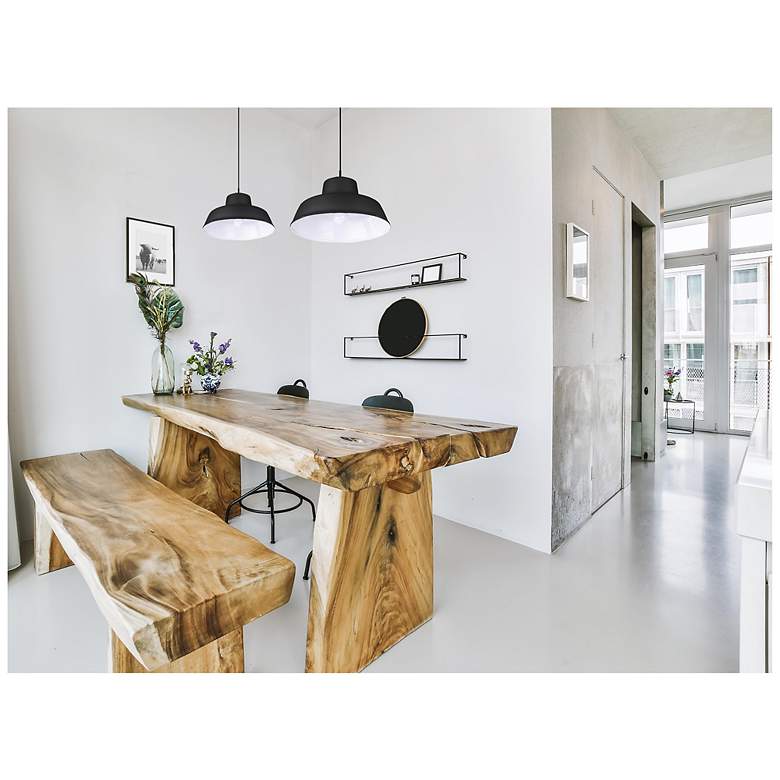 Image 2 Canarm Levi 14" Wide Modern Matte Black Dome Pendant more views