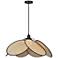 Canarm Madison 24" Wide Modern Matte Black Rattan Pendant