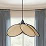 1_Canarm Madison 24" Wide Modern Matte Black Rattan Pendant