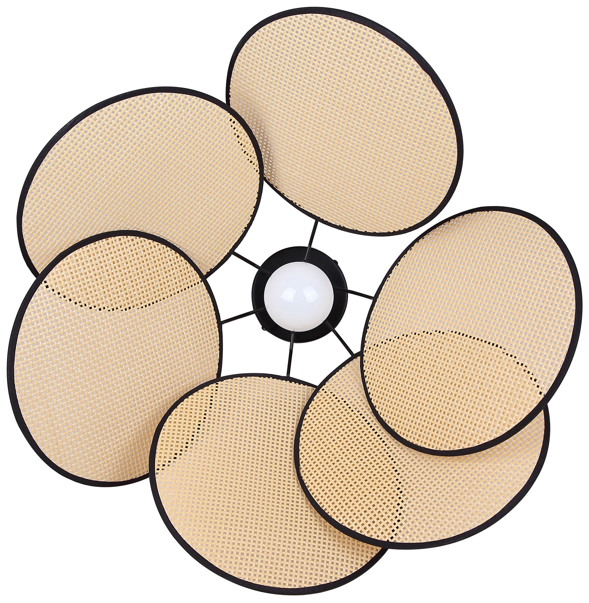 Image 6 Canarm Madison 24" Wide Modern Matte Black Rattan Pendant more views