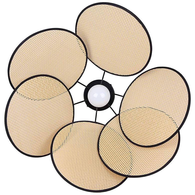 Image 6 Canarm Madison 24" Wide Modern Matte Black Rattan Pendant more views