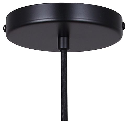 Canarm Madison 24" Wide Modern Matte Black Rattan Pendant