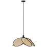 Canarm Madison 24" Wide Modern Matte Black Rattan Pendant