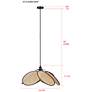 Canarm Madison 24" Wide Modern Matte Black Rattan Pendant