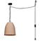 Canarm Malmo 12" Wide Rustic Rope & Black Swag Pendant