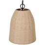 Canarm Malmo 12" Wide Rustic Rope & Black Swag Pendant