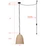 Canarm Malmo 12" Wide Rustic Rope & Black Swag Pendant