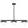 Canarm Mierka 33" Wide Modern Matte Black Opal Glass 3-Light Linear Pendant