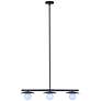 5_Canarm Mierka 33" Wide Modern Matte Black Opal Glass 3-Light Linear Pendant more views