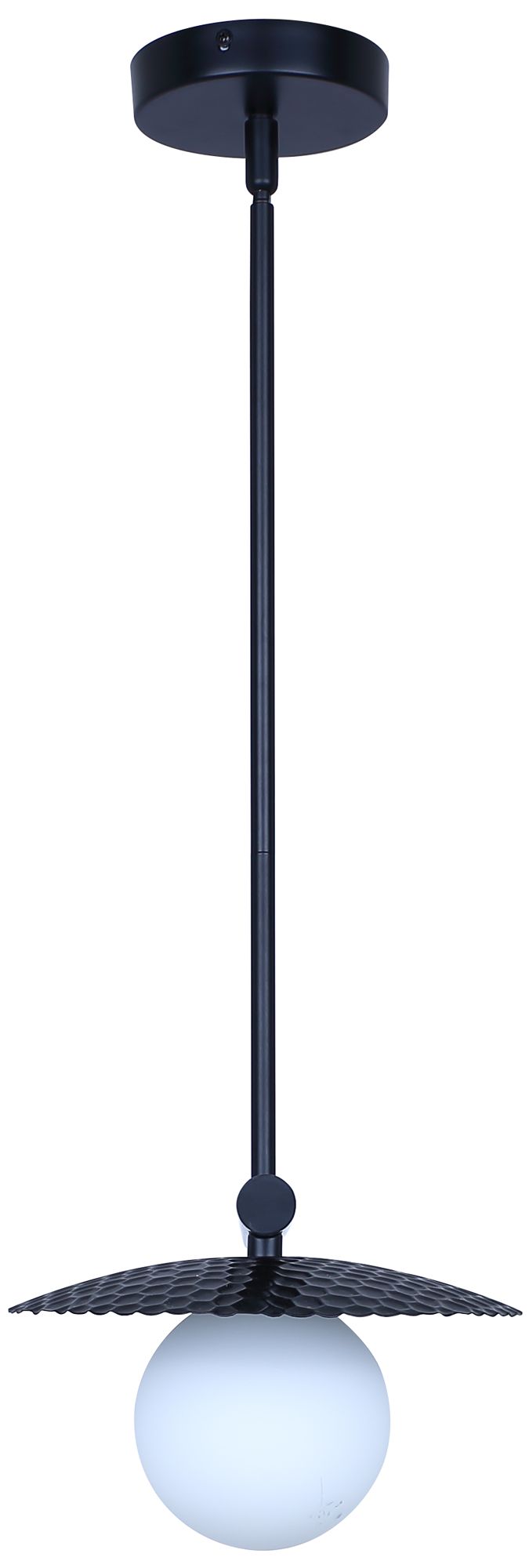 Canarm Mierka 33" Wide Modern Matte Black Opal Glass 3-Light Linear Pendant