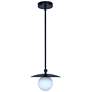Canarm Mierka 33" Wide Modern Matte Black Opal Glass 3-Light Linear Pendant