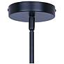 Canarm Mierka 33" Wide Modern Matte Black Opal Glass 3-Light Linear Pendant