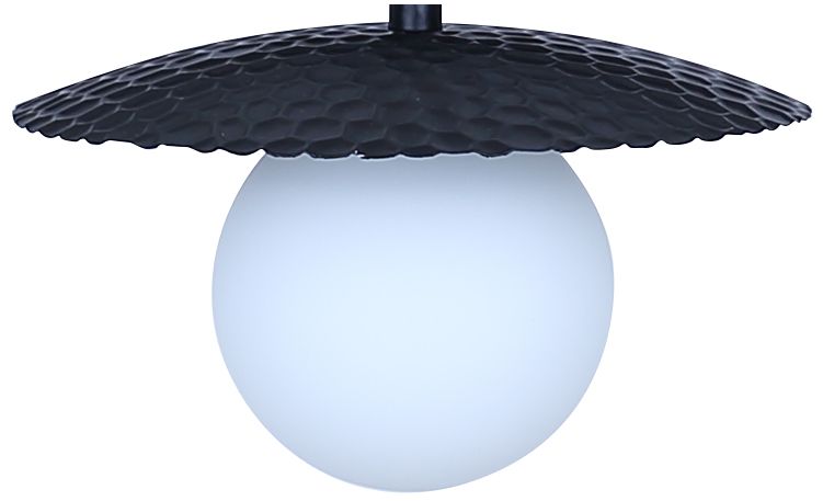 Canarm Mierka 33" Wide Modern Matte Black Opal Glass 3-Light Linear Pendant