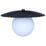Canarm Mierka 33" Wide Modern Matte Black Opal Glass 3-Light Linear Pendant