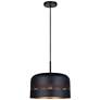2_Canarm Miles 13" Wide Modern Matte Black Dome Pendant