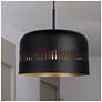 4_Canarm Miles 13" Wide Modern Matte Black Dome Pendant more views