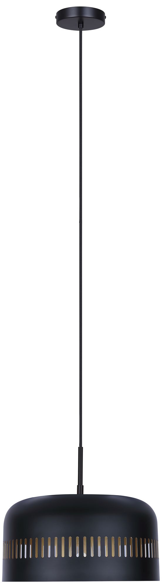 Image 5 Canarm Miles 13" Wide Modern Matte Black Dome Pendant more views