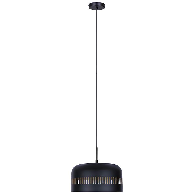 Image 5 Canarm Miles 13" Wide Modern Matte Black Dome Pendant more views