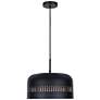 Canarm Miles 13" Wide Modern Matte Black Dome Pendant