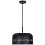Canarm Miles 13" Wide Modern Matte Black Dome Pendant