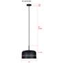 Canarm Miles 13" Wide Modern Matte Black Dome Pendant