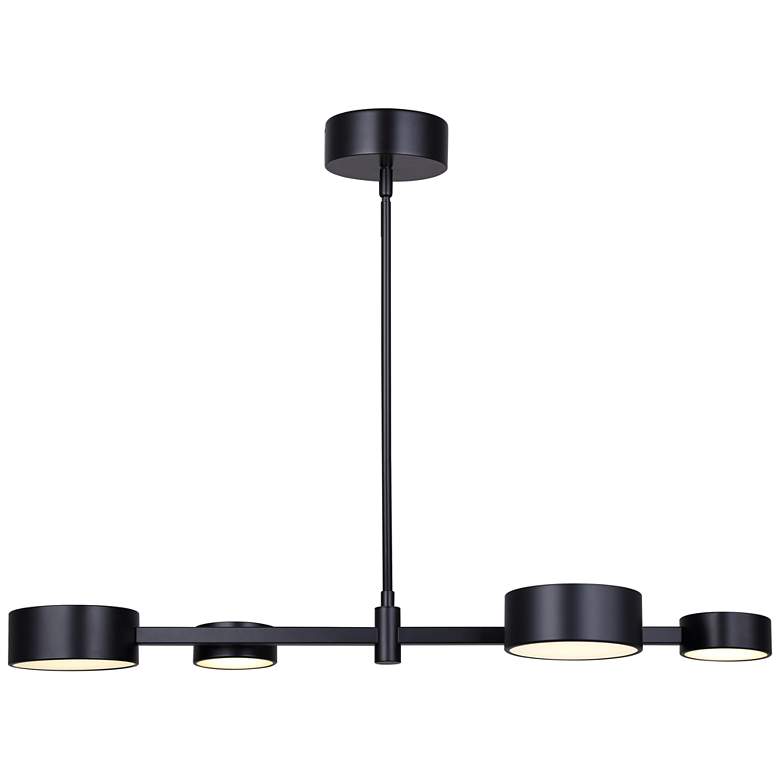 Image 1 Canarm Montgomery 34" Wide Modern Matte Black LED Island Pendant