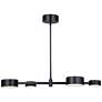 2_Canarm Montgomery 34" Wide Modern Matte Black LED Island Pendant