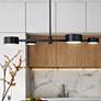 1_Canarm Montgomery 34" Wide Modern Matte Black LED Island Pendant
