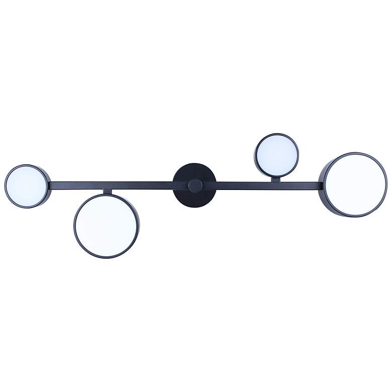 Image 6 Canarm Montgomery 34" Wide Modern Matte Black LED Island Pendant more views