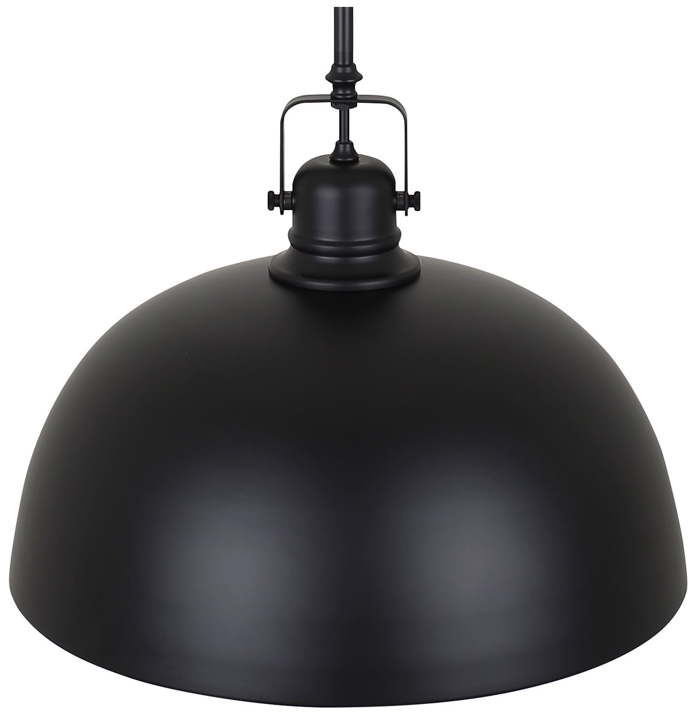 Canarm Polo 16" Wide Modern Matte Black Dome Pendant