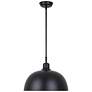 5_Canarm Polo 16" Wide Modern Matte Black Dome Pendant more views