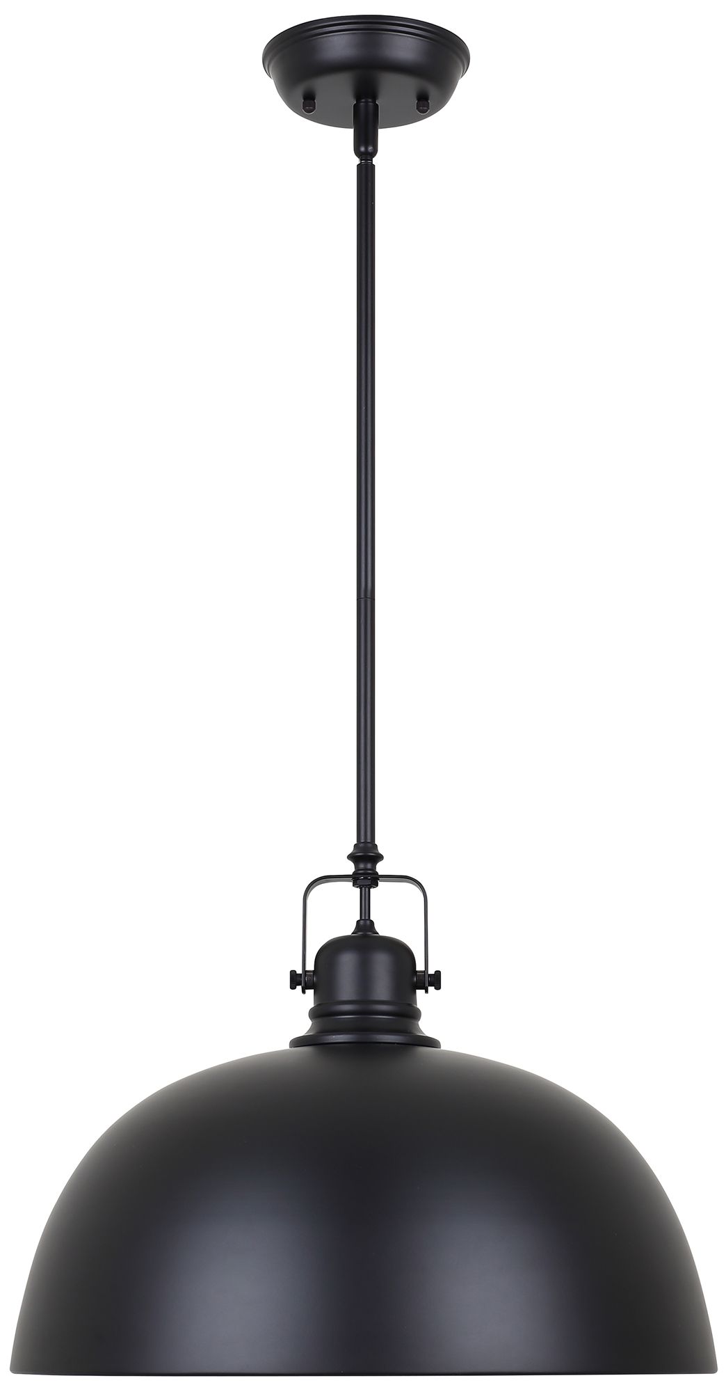 Canarm Polo 16" Wide Modern Matte Black Dome Pendant