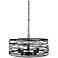 Canarm Ryland 22" Wide Modern Matte Black 5-Light Cage Pendant