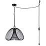 7_Canarm Stockholm 16" Wide Modern Matte Black Swag Pendant more views