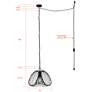 Canarm Stockholm 16" Wide Modern Matte Black Swag Pendant