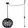 Canarm Valence 15" Wide Modern Black String Swag Pendant