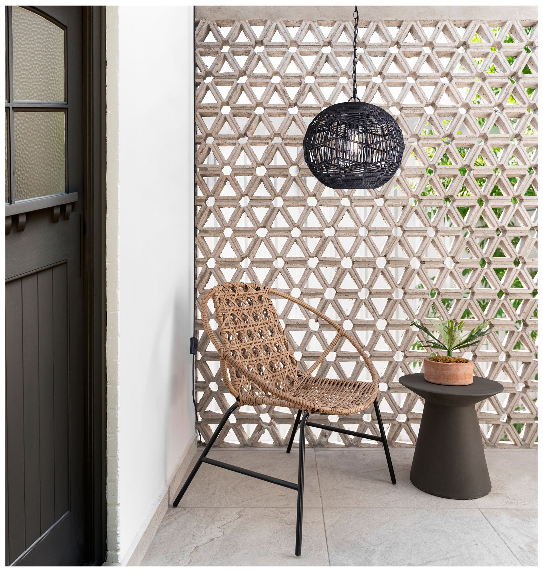 Image 3 Canarm Valence 15" Wide Modern Black String Swag Pendant more views