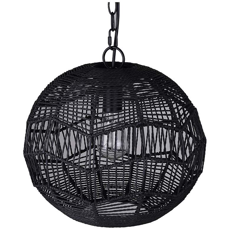 Image 5 Canarm Valence 15" Wide Modern Black String Swag Pendant more views