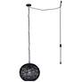 Canarm Valence 15" Wide Modern Black String Swag Pendant