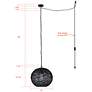 Canarm Valence 15" Wide Modern Black String Swag Pendant