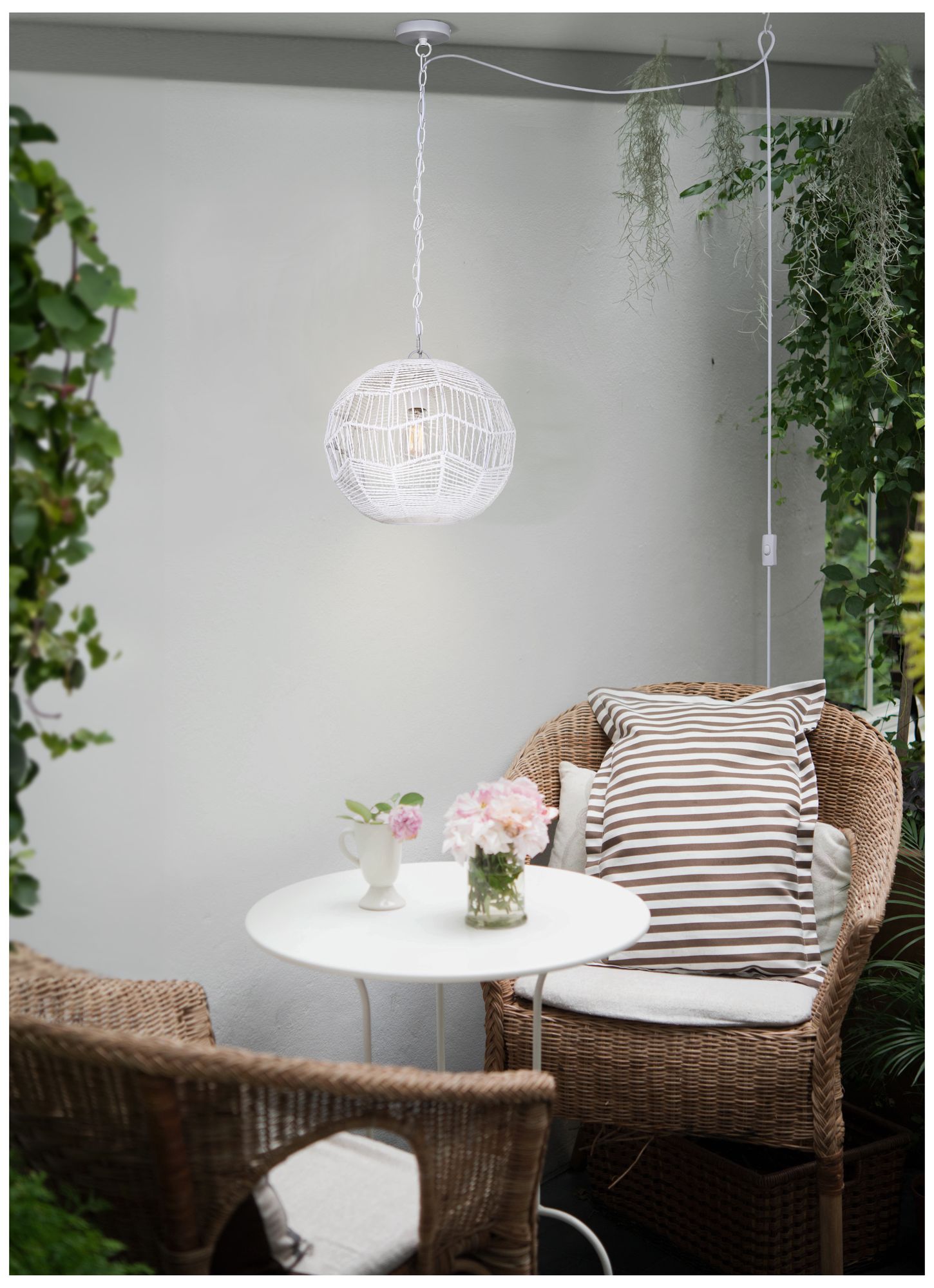 Image 3 Canarm Valence 15" Wide Modern White String Swag Pendant more views