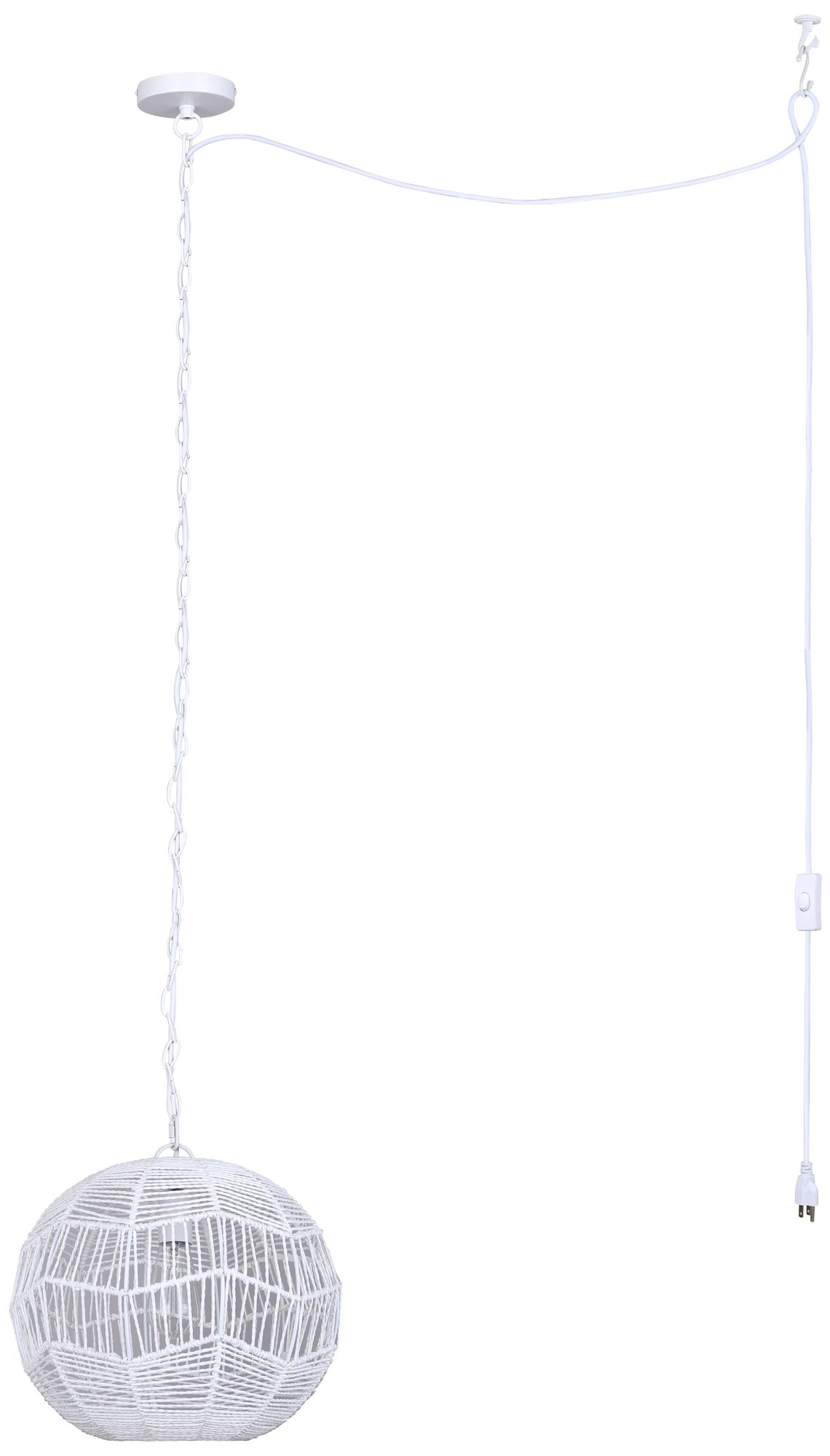 Image 7 Canarm Valence 15" Wide Modern White String Swag Pendant more views