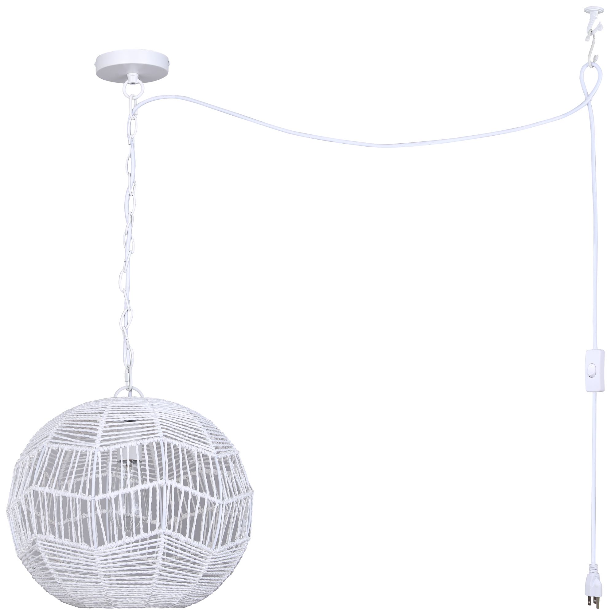 Canarm Valence 15" Wide Modern White String Swag Pendant